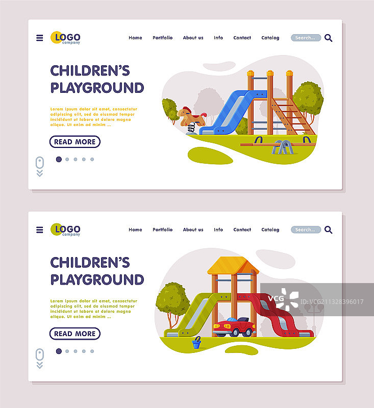 儿童游乐区：滑梯和梯子图片素材