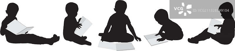 阅读男孩剪影合集图片素材