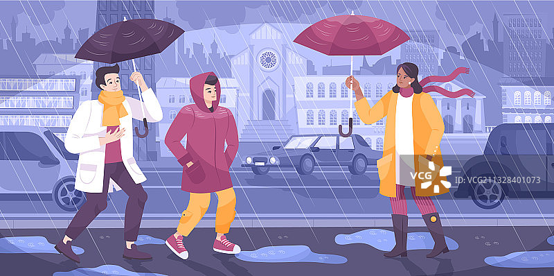 降雨天气图片素材