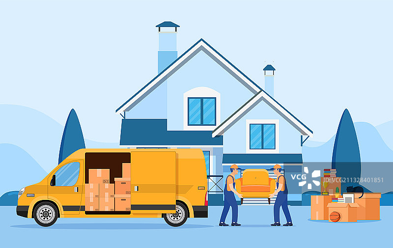 运输货物的卡车图片素材