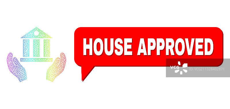 光谱网络梯度银行服务图标和房屋图片素材