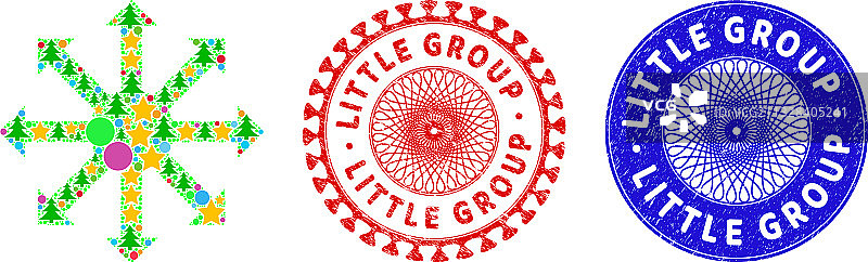 遇险海豹和放射状箭头图片素材