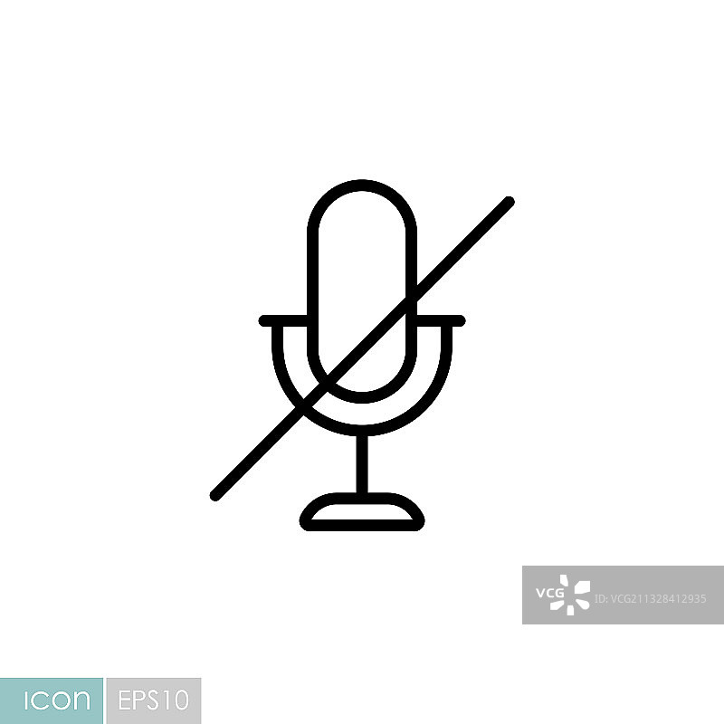 麦克风静音图标图片素材