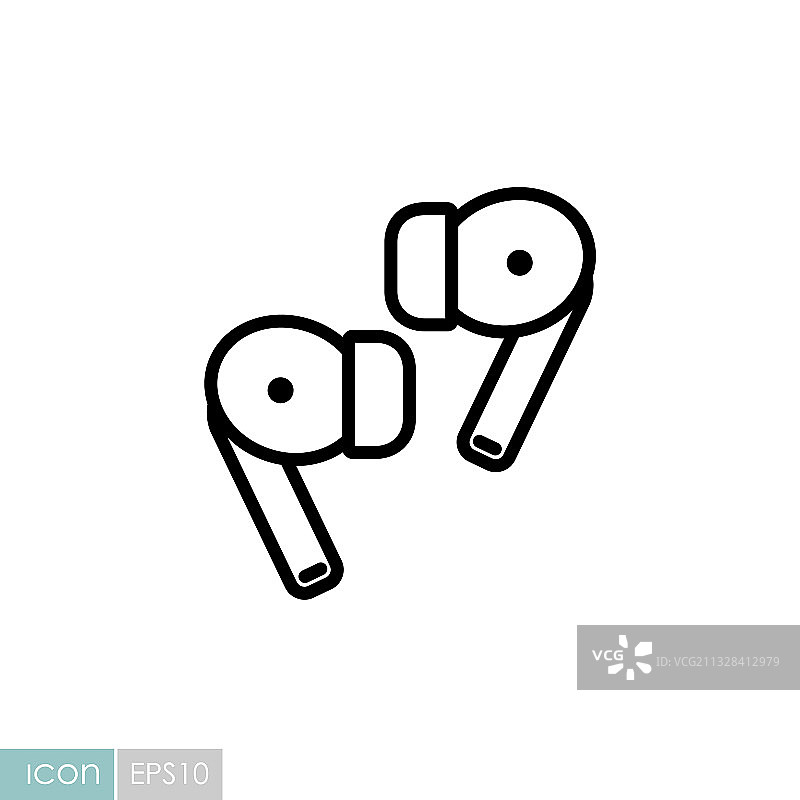 无线耳塞式耳机图标图片素材