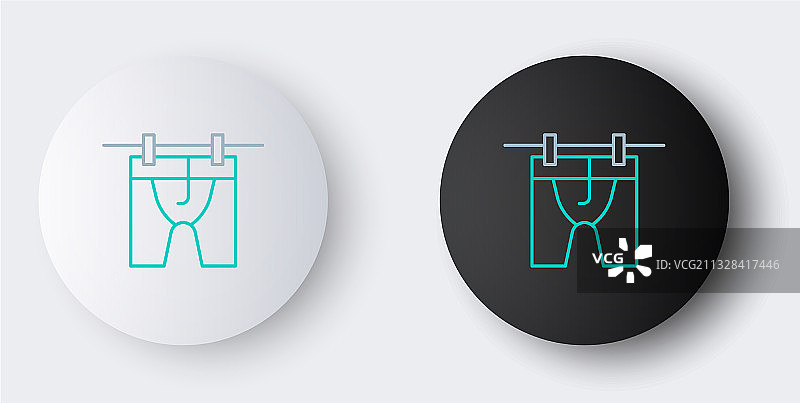 灰色背景上的晾晒衣服图标图片素材