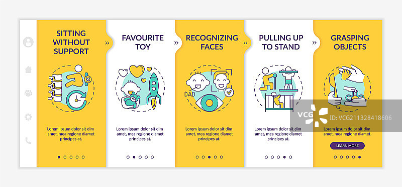 婴儿早期发展里程碑图片素材