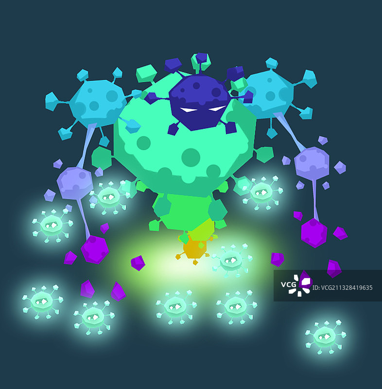 超级传染病冠状病毒怪物图片素材