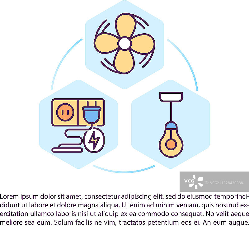 带文本的人体工程学概念图标图片素材