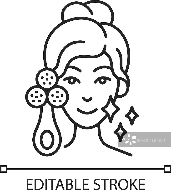 面部清洁设备线性图标图片素材