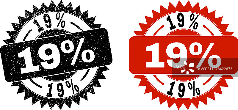 19%黑色花结印章，做旧风格图片素材