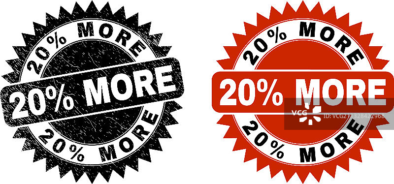 黑色20%更多优惠圆形印章图片素材