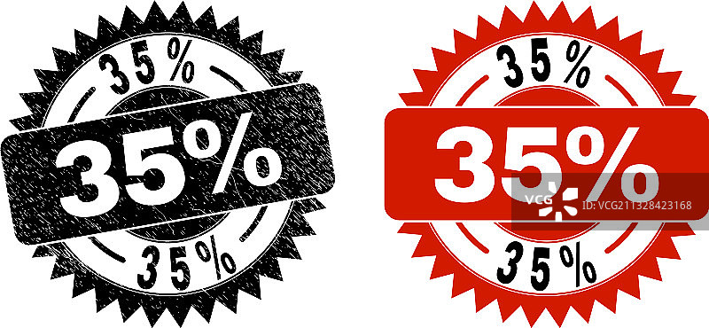 腐蚀效果的35%黑色花结邮票图片素材