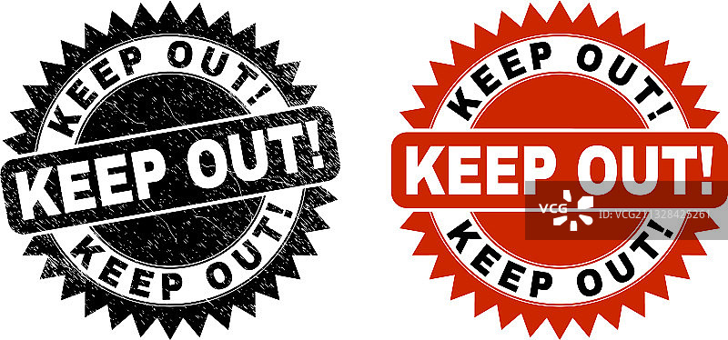 禁止入内黑色花饰水印图片素材