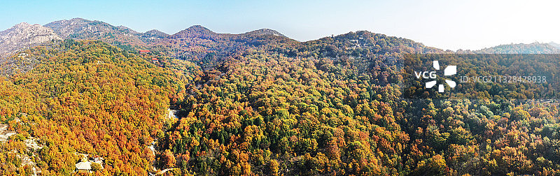 山东枣庄滕州市莲青山秋景图片素材