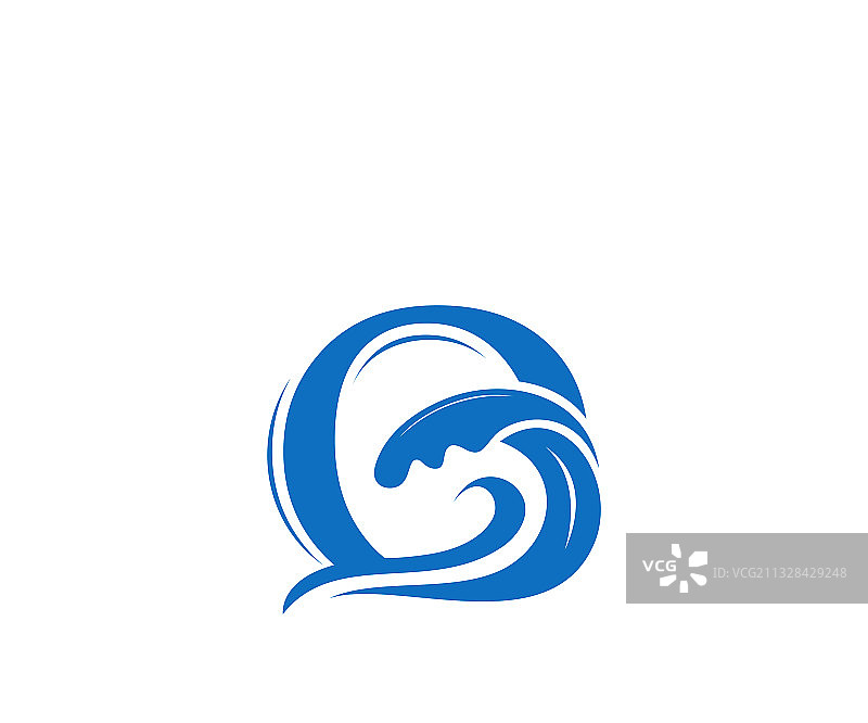 字母O海洋logo设计模板图片素材