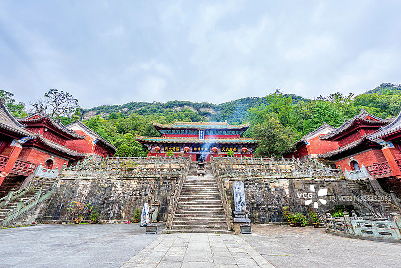 中国湖北十堰武当山紫霄宫紫霄殿图片素材