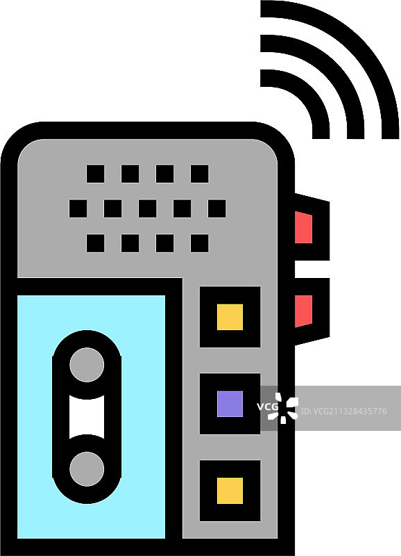 录音机彩色图标图片素材