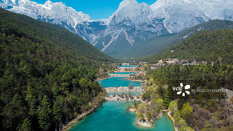 蓝月谷图片素材