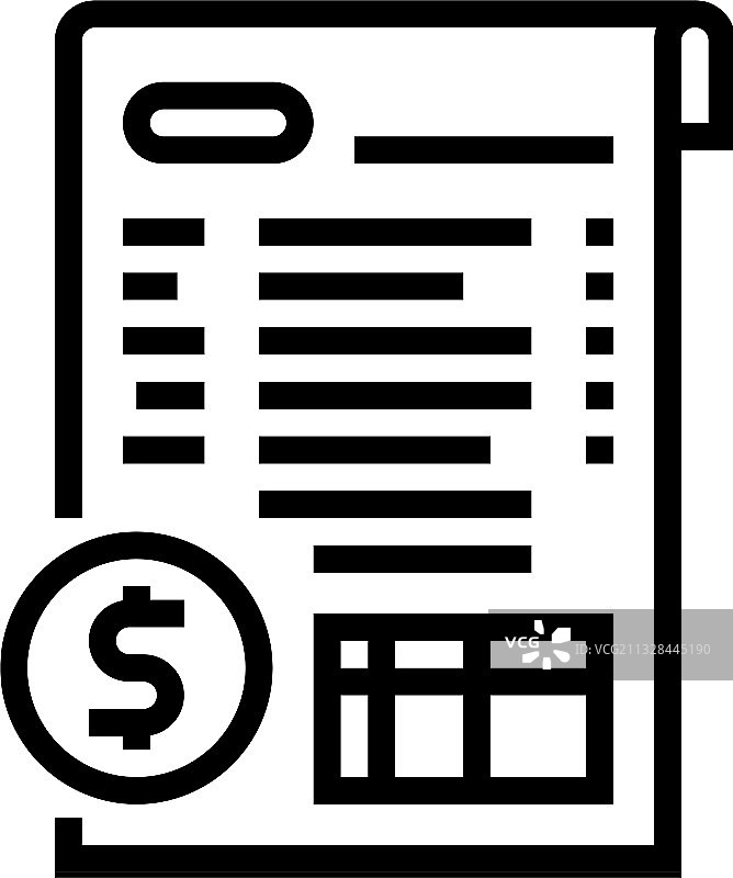 财务报告线性图标图片素材