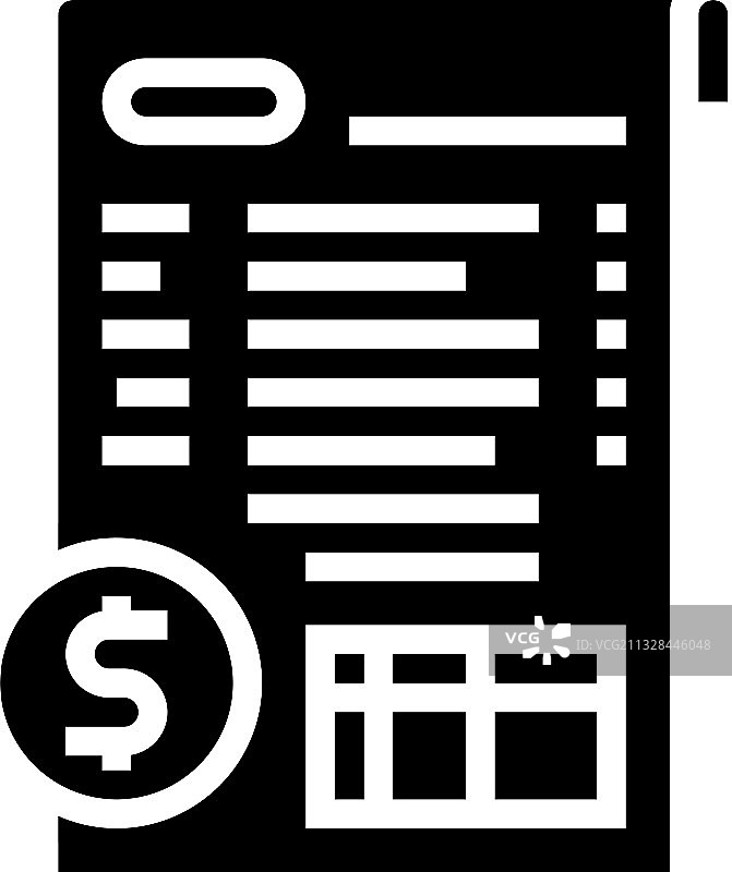 财务报告Glyph图标图片素材