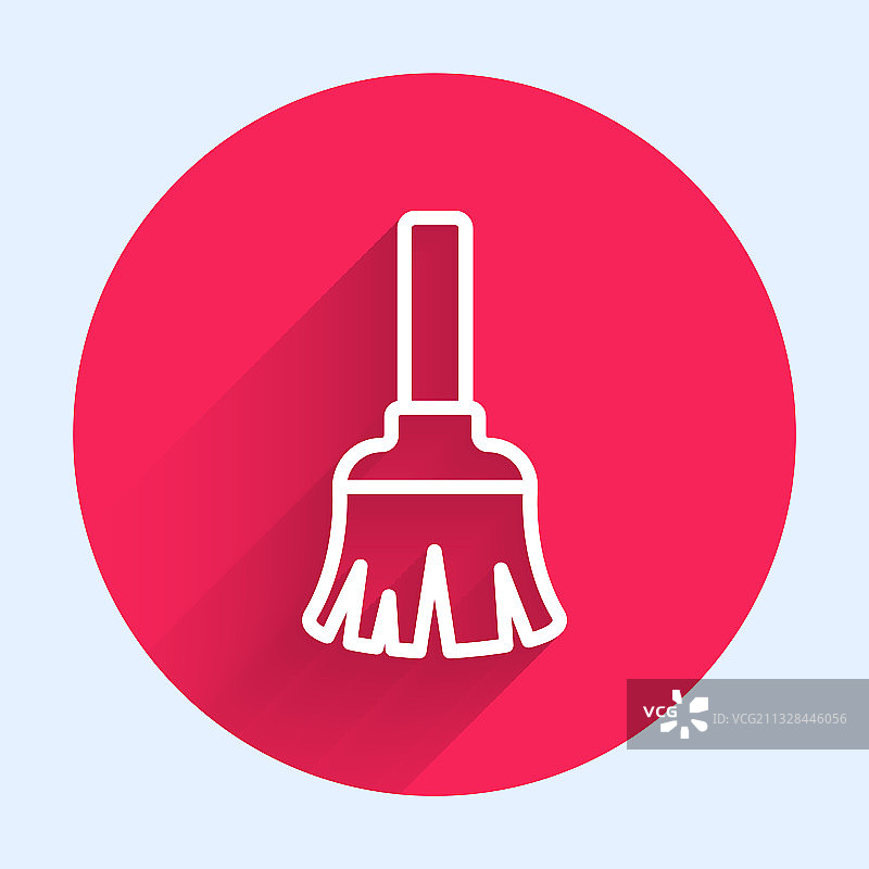 白色线条的羽毛掸子清洁图标图片素材