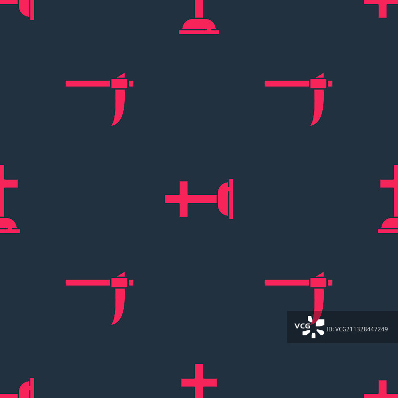 带十字架的墓碑无缝背景套装图片素材