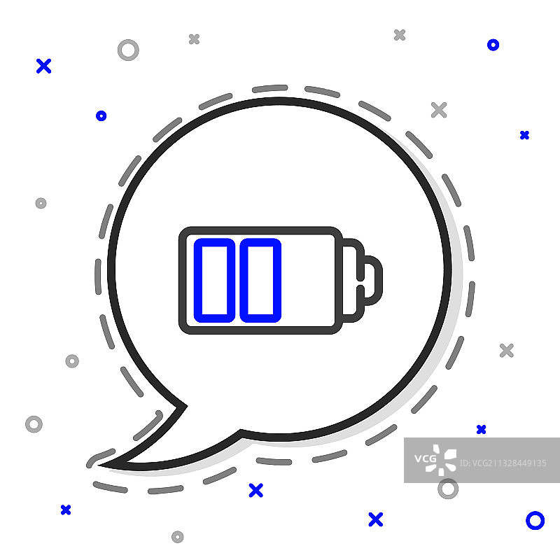 线电池充电水平指示灯图标隔离图片素材