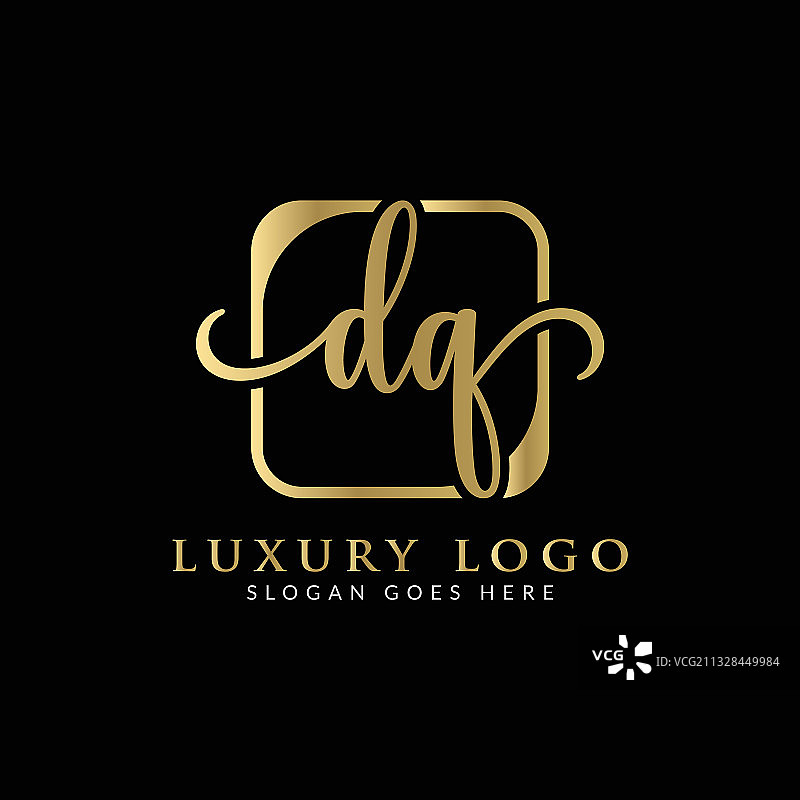 DQ字母logo创意现代排版图片素材