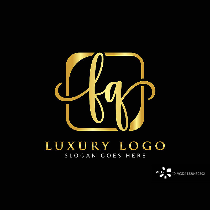 创意现代FQ首字母标志图片素材