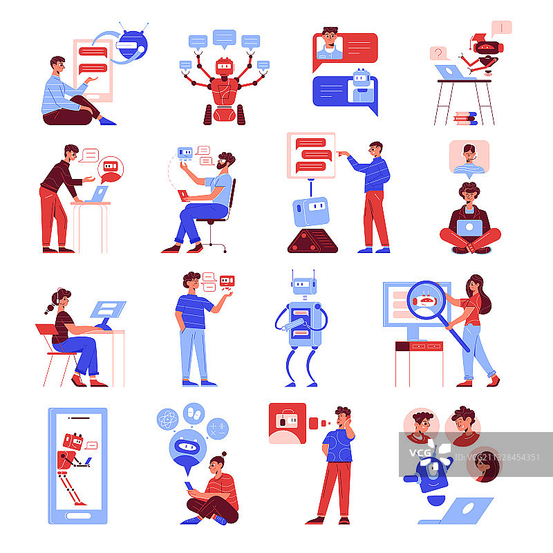 聊天机器人支持图片素材