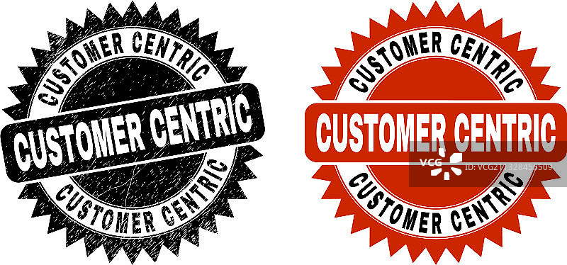 以客户为中心的黑色花结邮票图片素材