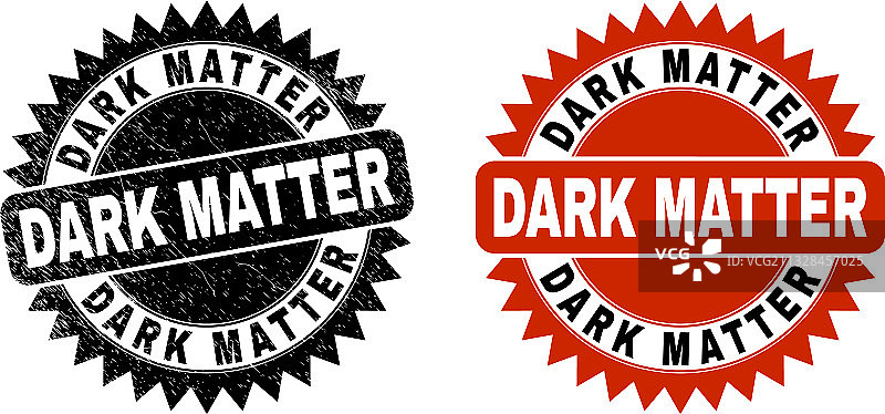 带腐蚀效果的暗物质黑色花结印章图片素材