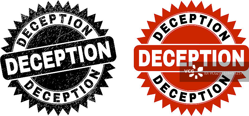 带有粗糙表面的欺骗黑色花环邮票图片素材