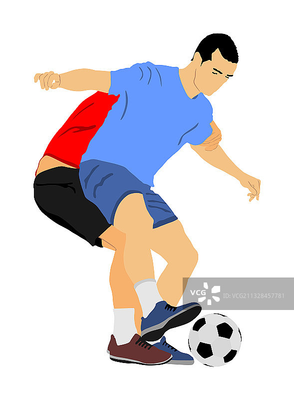 足球运动员决斗图片素材