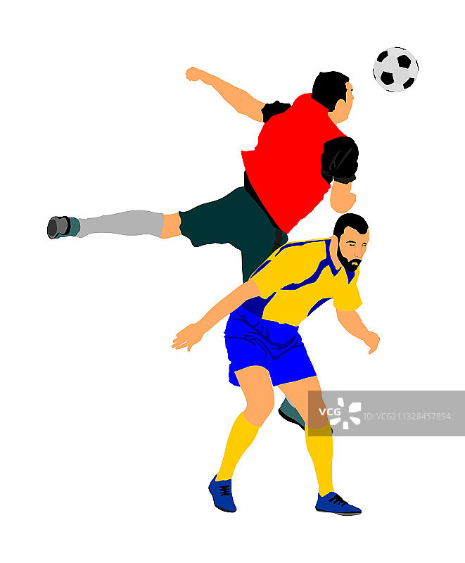 足球运动员决斗图片素材