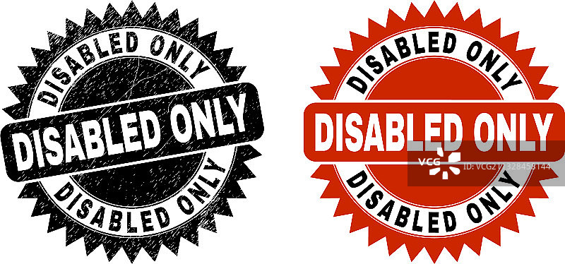 带污渍的残疾人专用标志图片素材