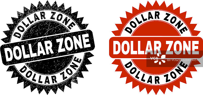 美元区黑色玫瑰花饰印章图片素材