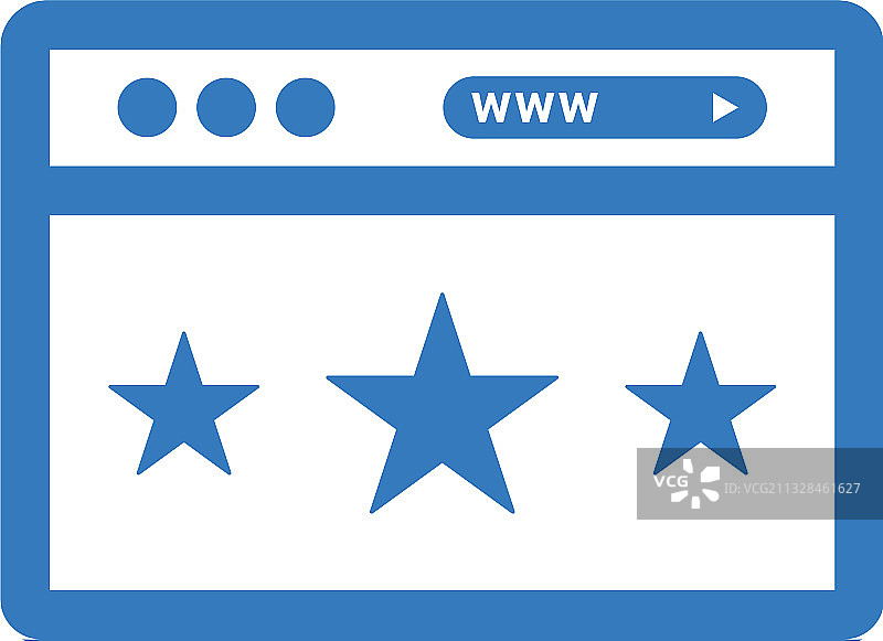 浏览器网页质量评级蓝色图标图片素材