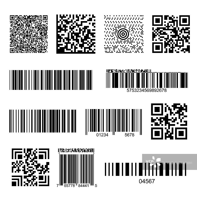 条形码二维码矩阵识别码图片素材