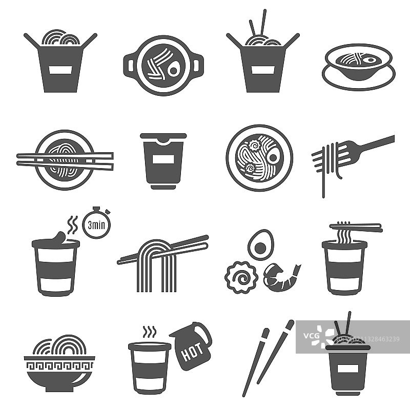 用于烹饪的速食面餐具图片素材