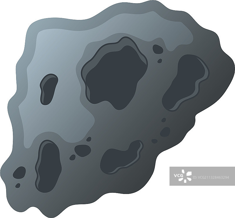 小行星岩石孤立图标图片素材