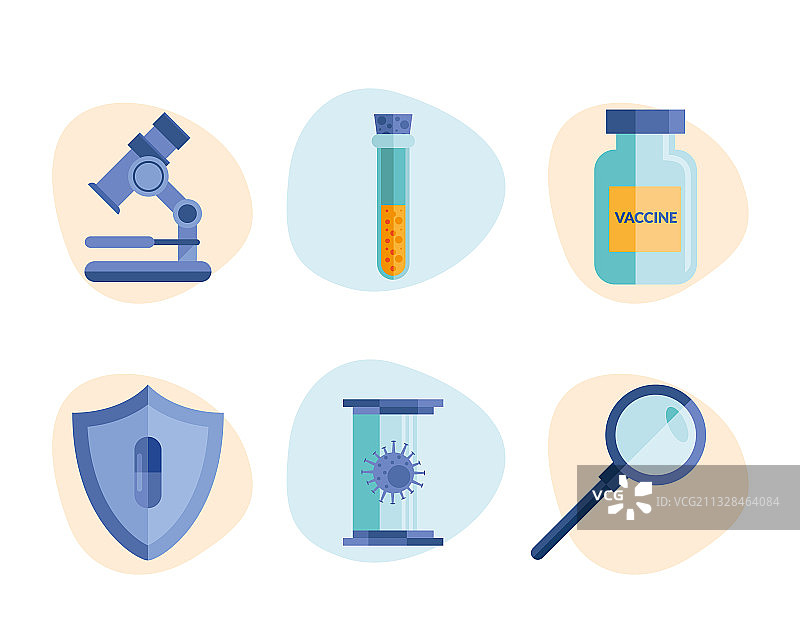 新冠疫苗图标合集六图片素材