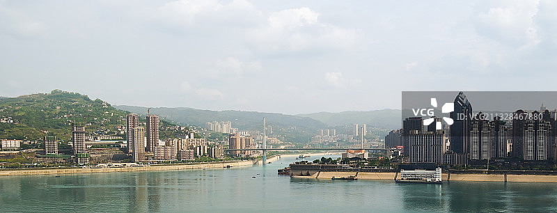 涪陵—两江交汇图片素材