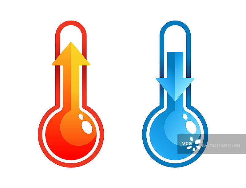 冷热天气指示图标图片素材