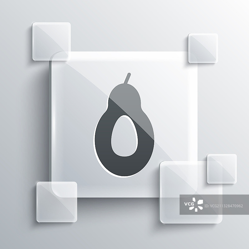 灰色鳄梨水果图标图片素材