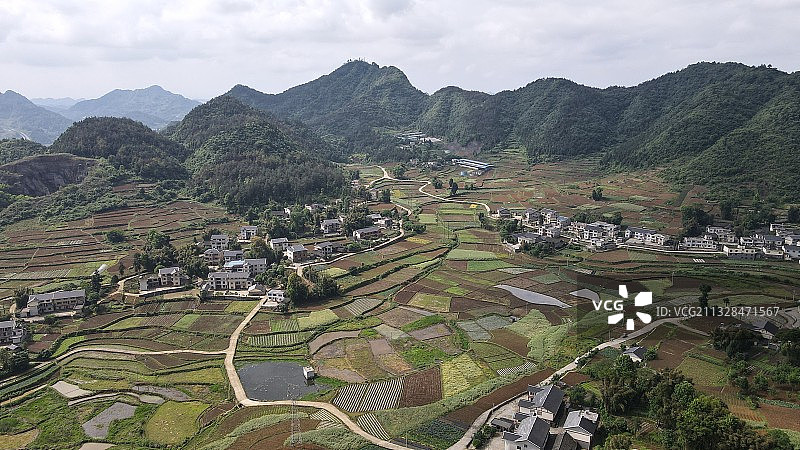 贵州省遵义市汇川区团泽镇和平村农村田园风光图片素材