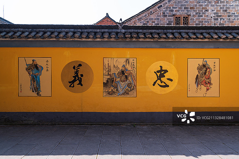 南京市高淳区老街上的关帝庙图片素材