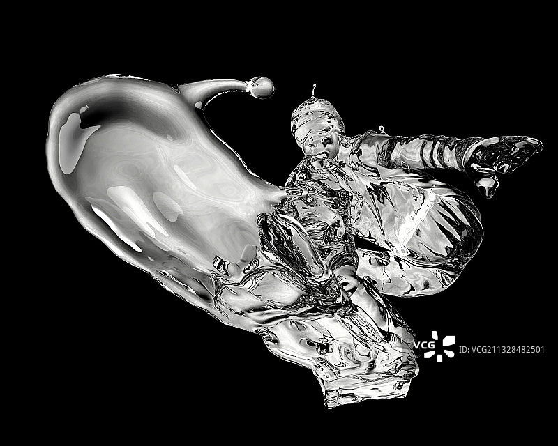 水质感单板滑雪图片素材