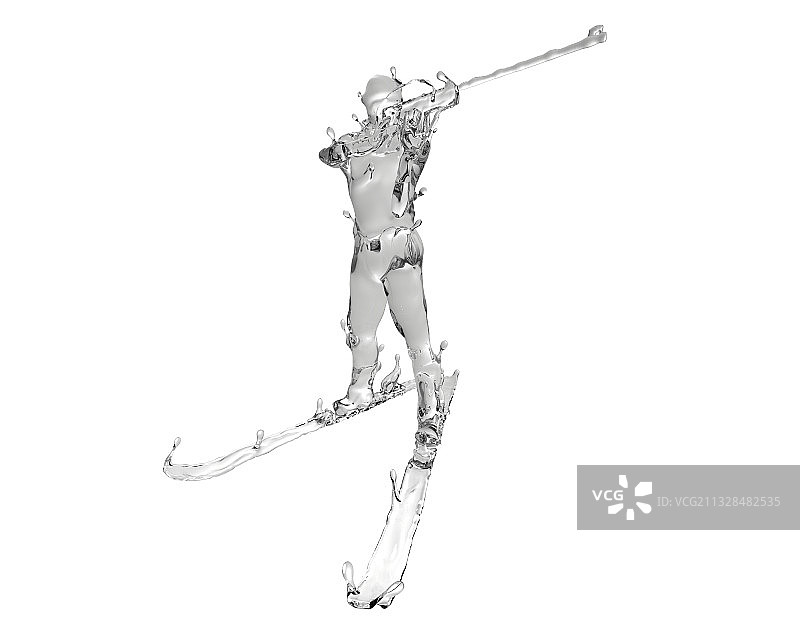 水冰材质冬季两项图片素材