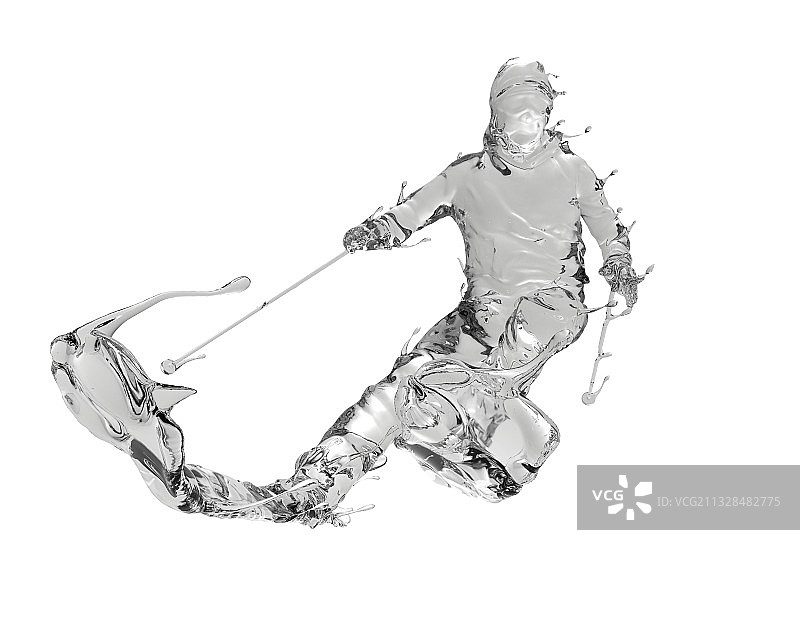 水冰质感速降滑雪图片素材